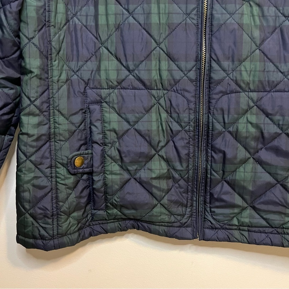 Lauren Ralph Lauren Green Blue Quilted Jacket Preppy Spring Flannel Country Club - Picture 5 of 10
